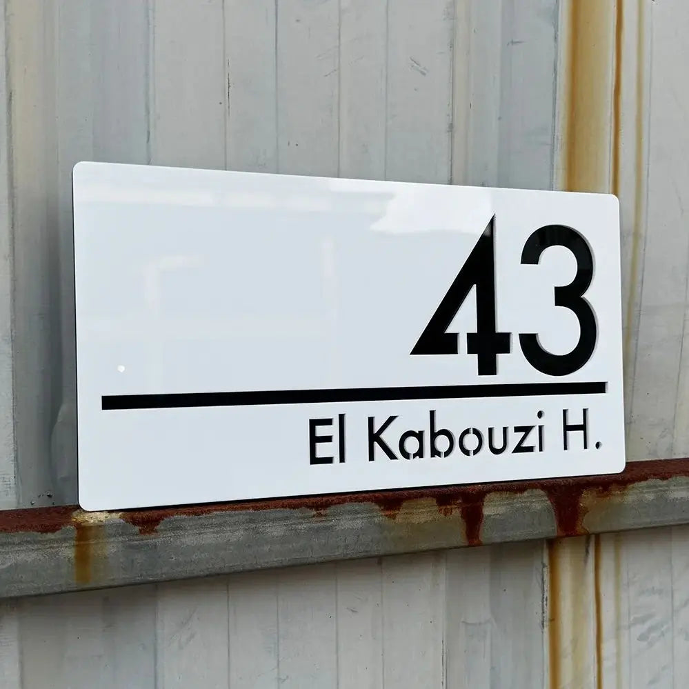Namensschild Haustür Modern