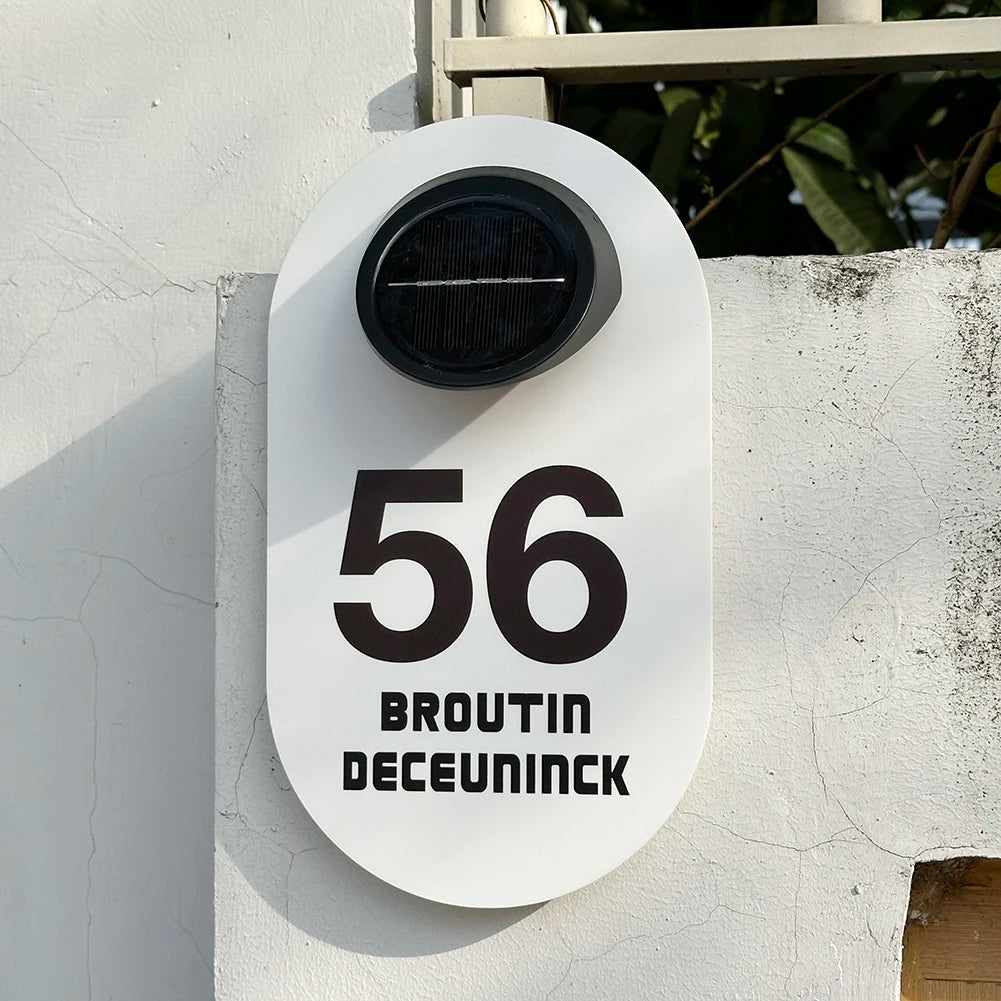 Namensschild Haustür Gravur