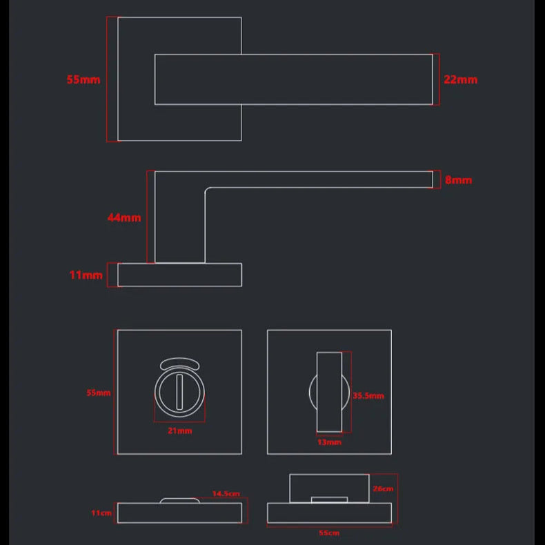 Toiletten Türschloss