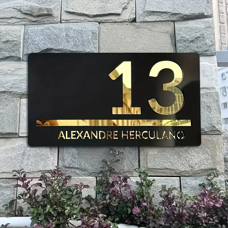 Namensschild Haustür Modern