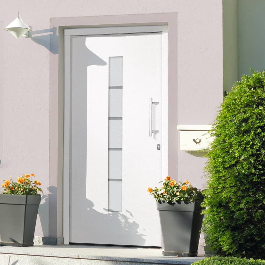 Haustür weiß mit seitenteil
