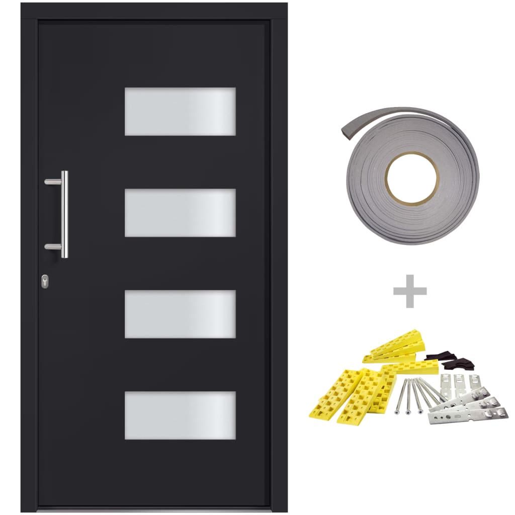 haustür mit glas anthrazit