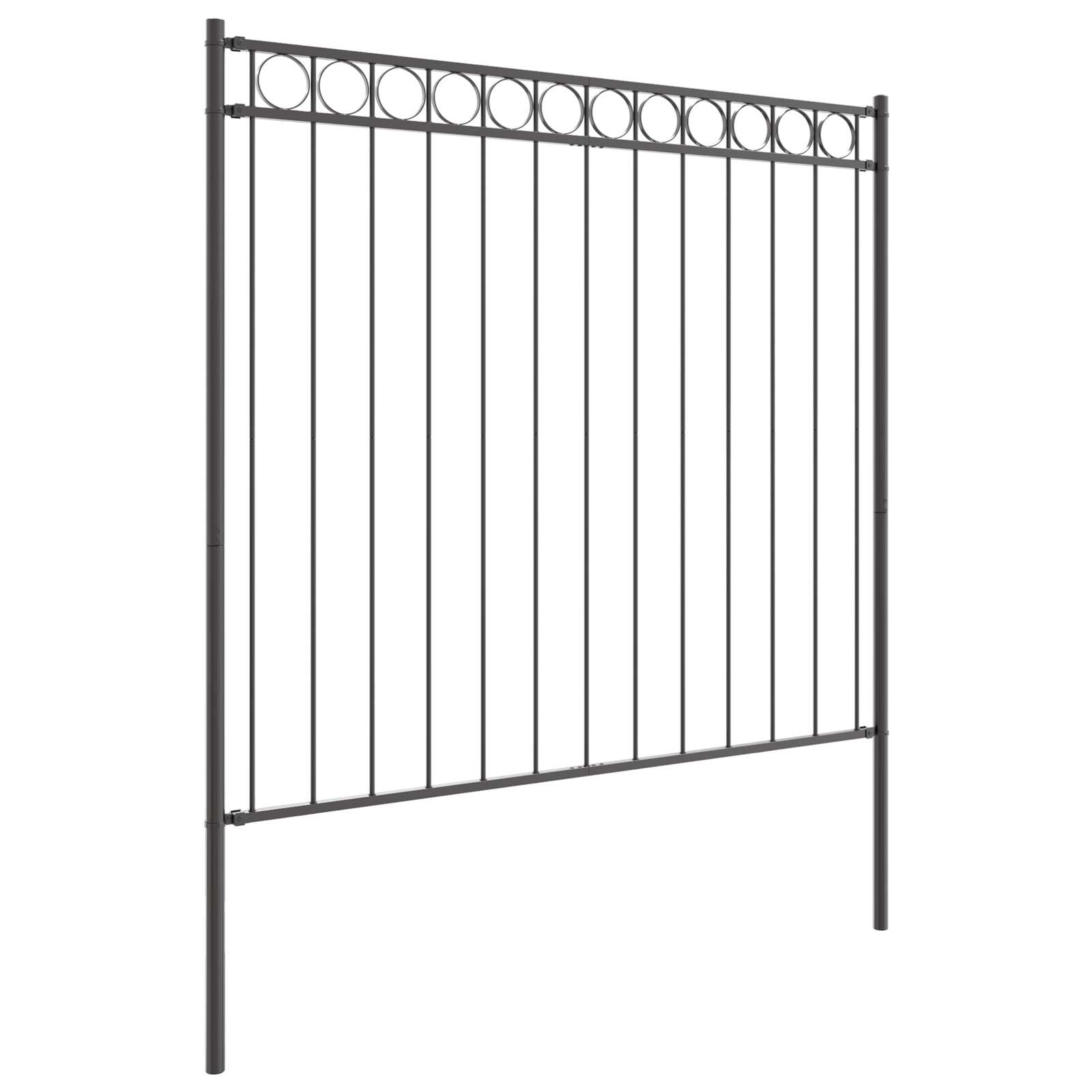 Gartenzaun Metall Anthrazit