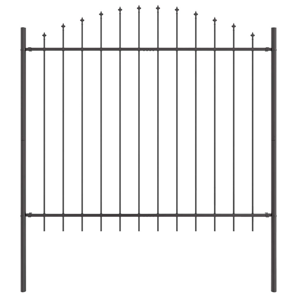 Gartenzaun Metall mit Spitzen
