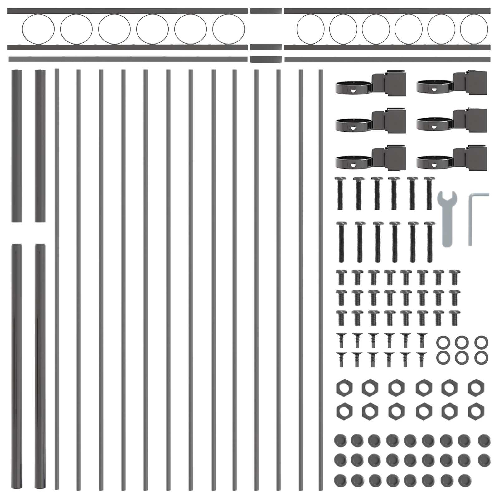 Gartenzaun Metall Anthrazit