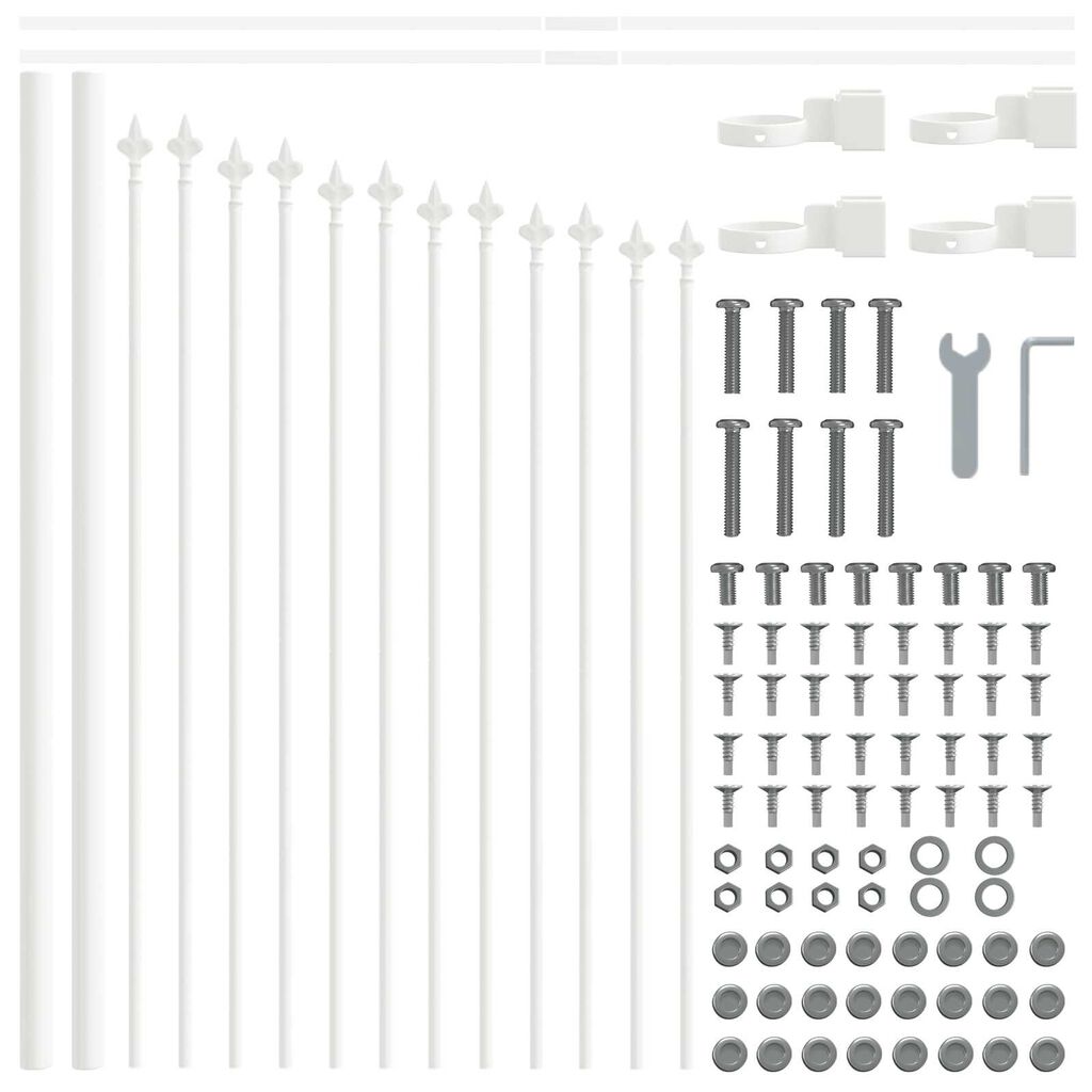 Gartenzaun Metall Weiß