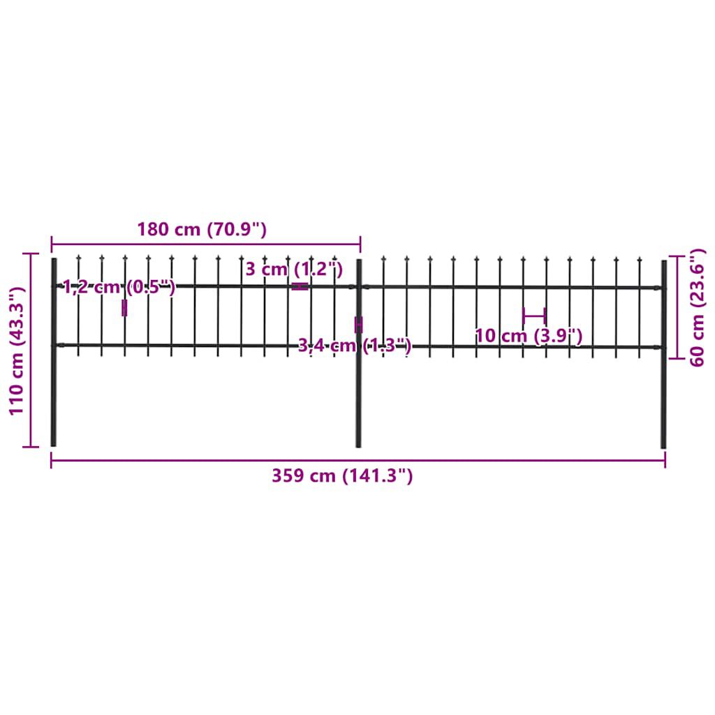 Gartenzaun 60 cm Hoch Metall