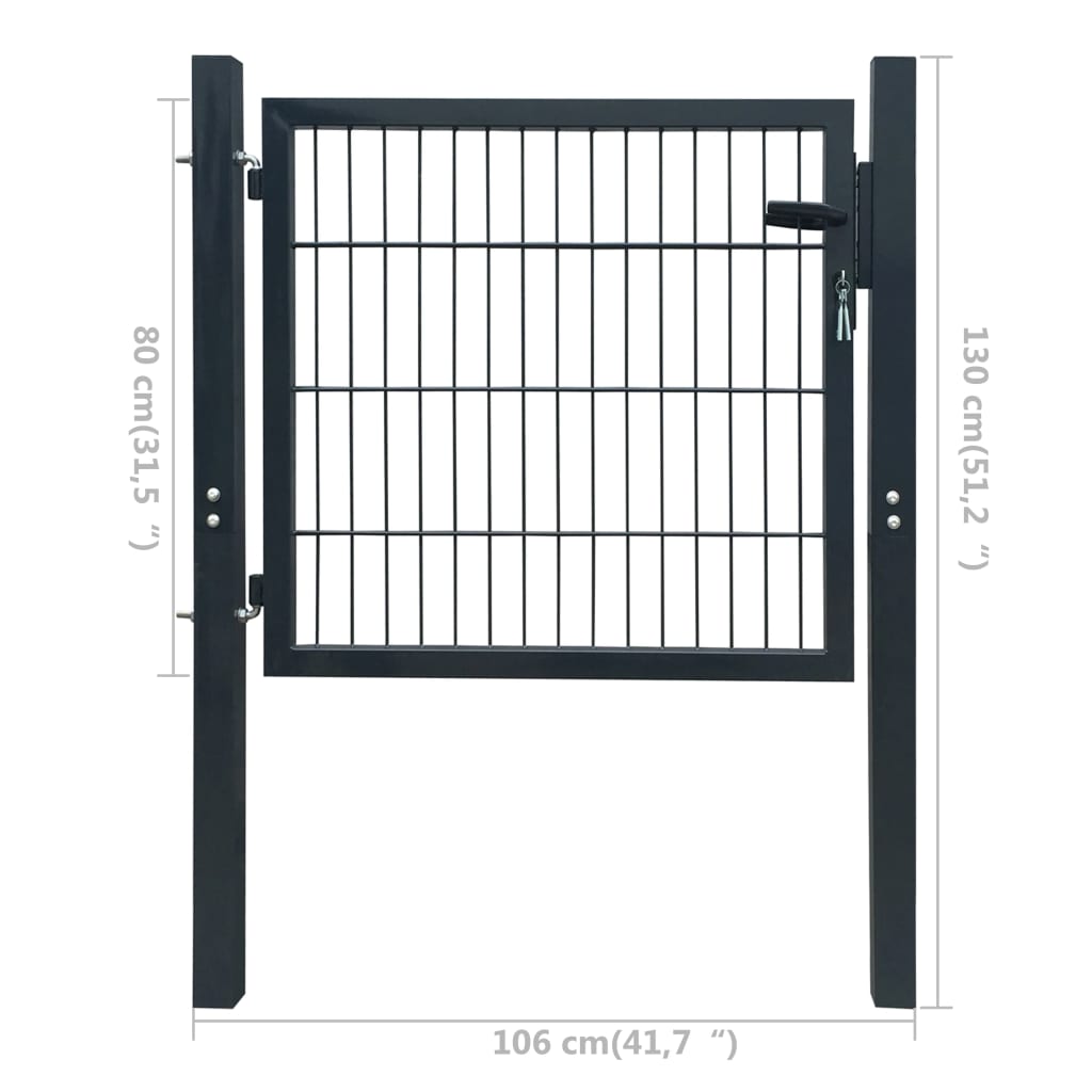 Gartentor 80 cm Hoch Anthrazit