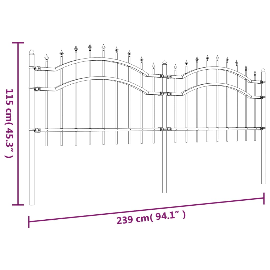 Gartenzaun 75 cm Hoch