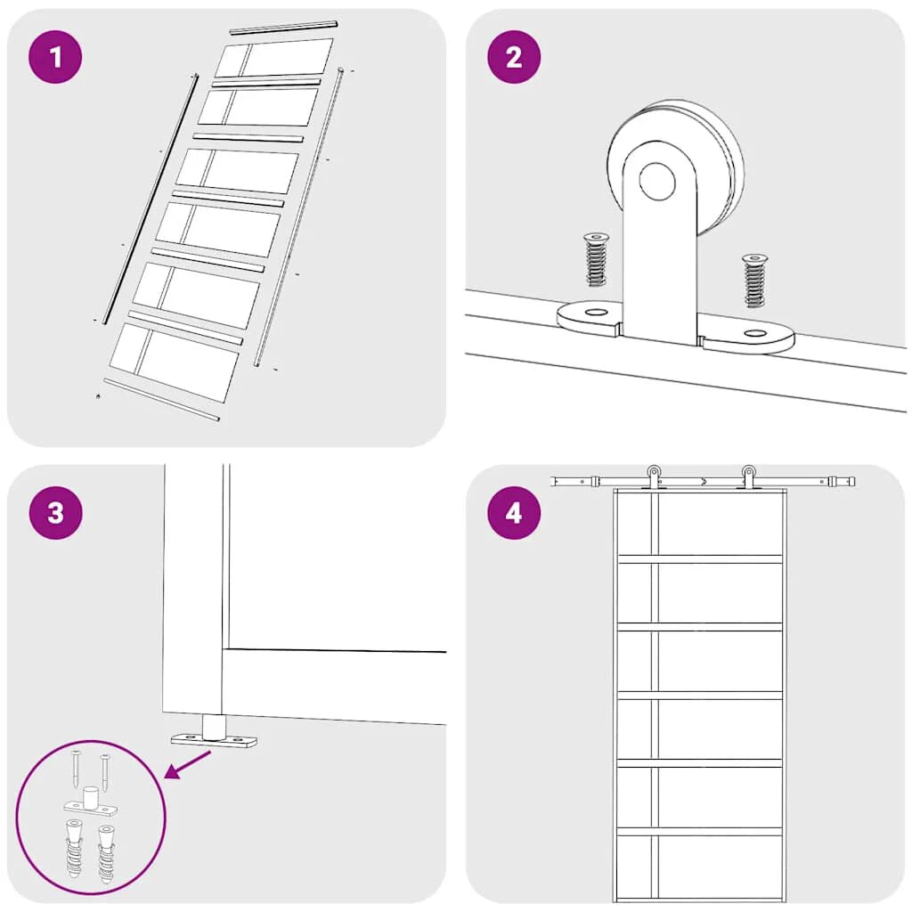 Lofttür Schiebetür Milchglas