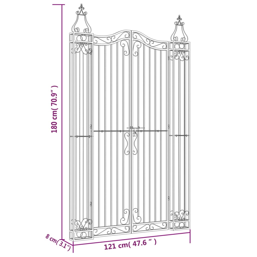 Gartentor Doppelflügel 180 cm