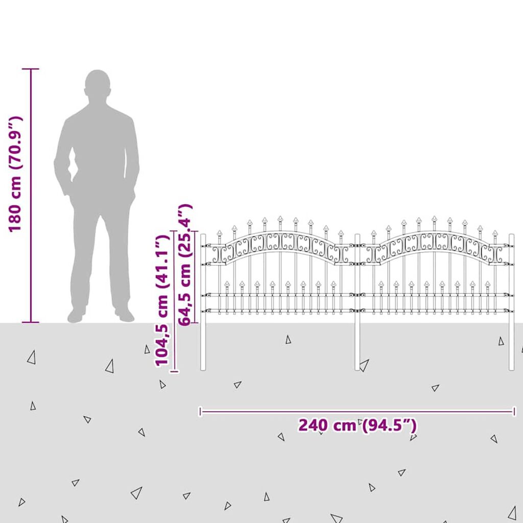 Gartenzaun Metall Vintage