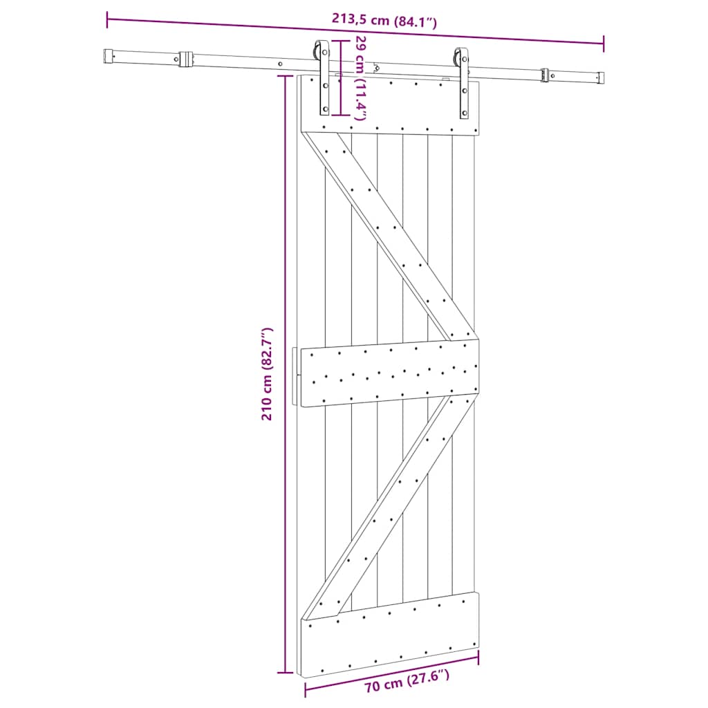 Schiebetür 70 cm Breit