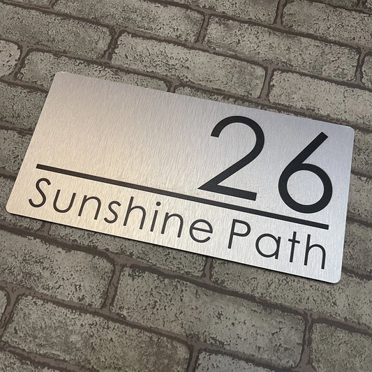 Namensschilder Haustür Metall