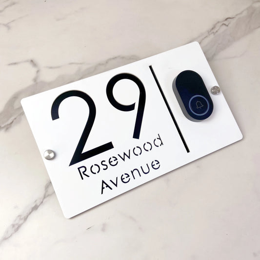 Namensschild Haustür Mit Klingel