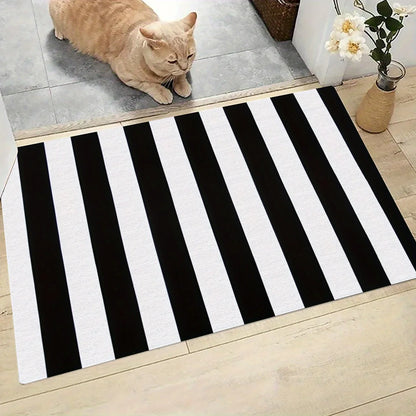 Fußmatte Schwarz Weiß