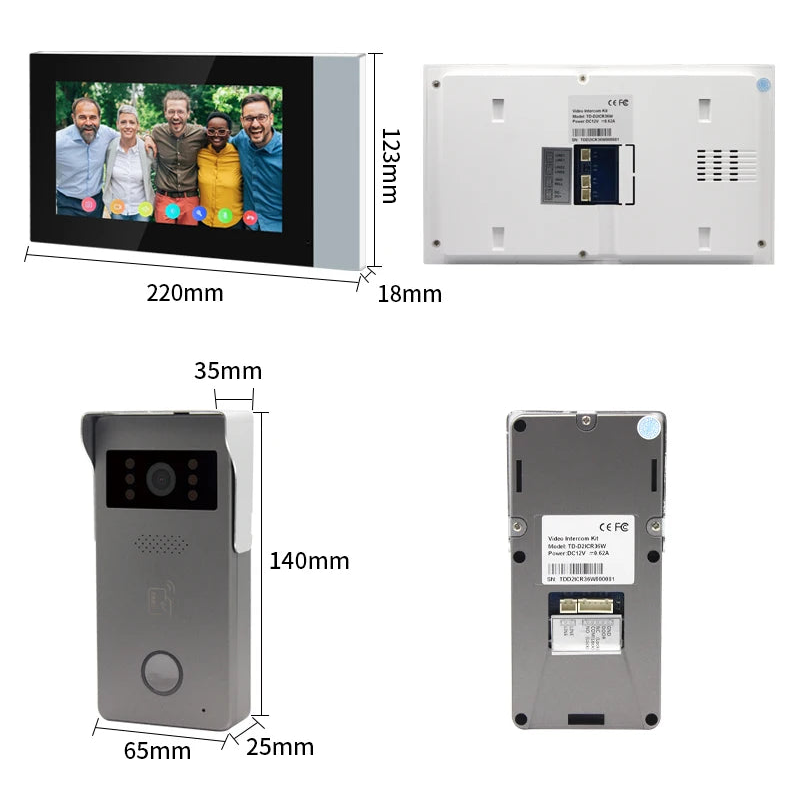 Haustür Kamera mit 2 Monitoren