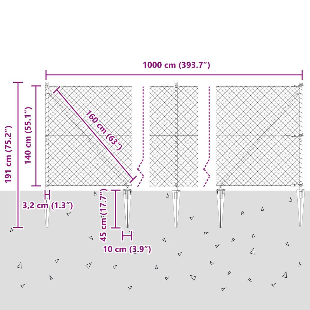 Gartenzaun Drahtgitter Grün