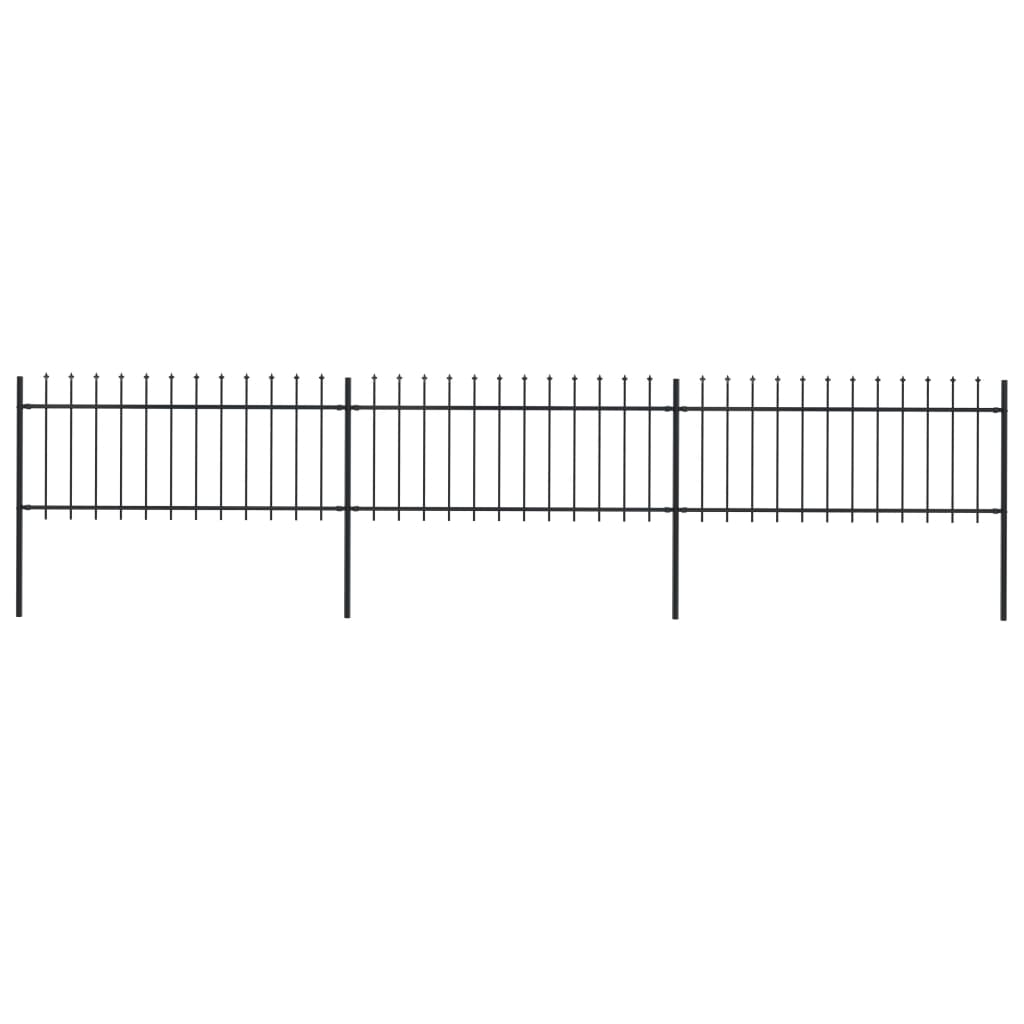 Gartenzaun Metall Anthrazit 80 cm Hoch