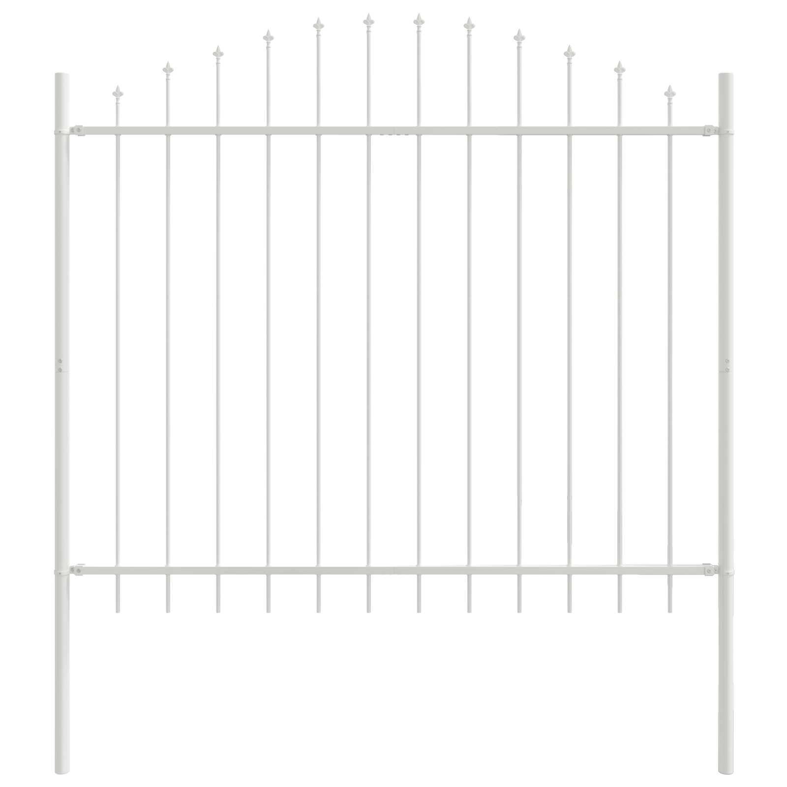 Gartenzaun Metall Weiß