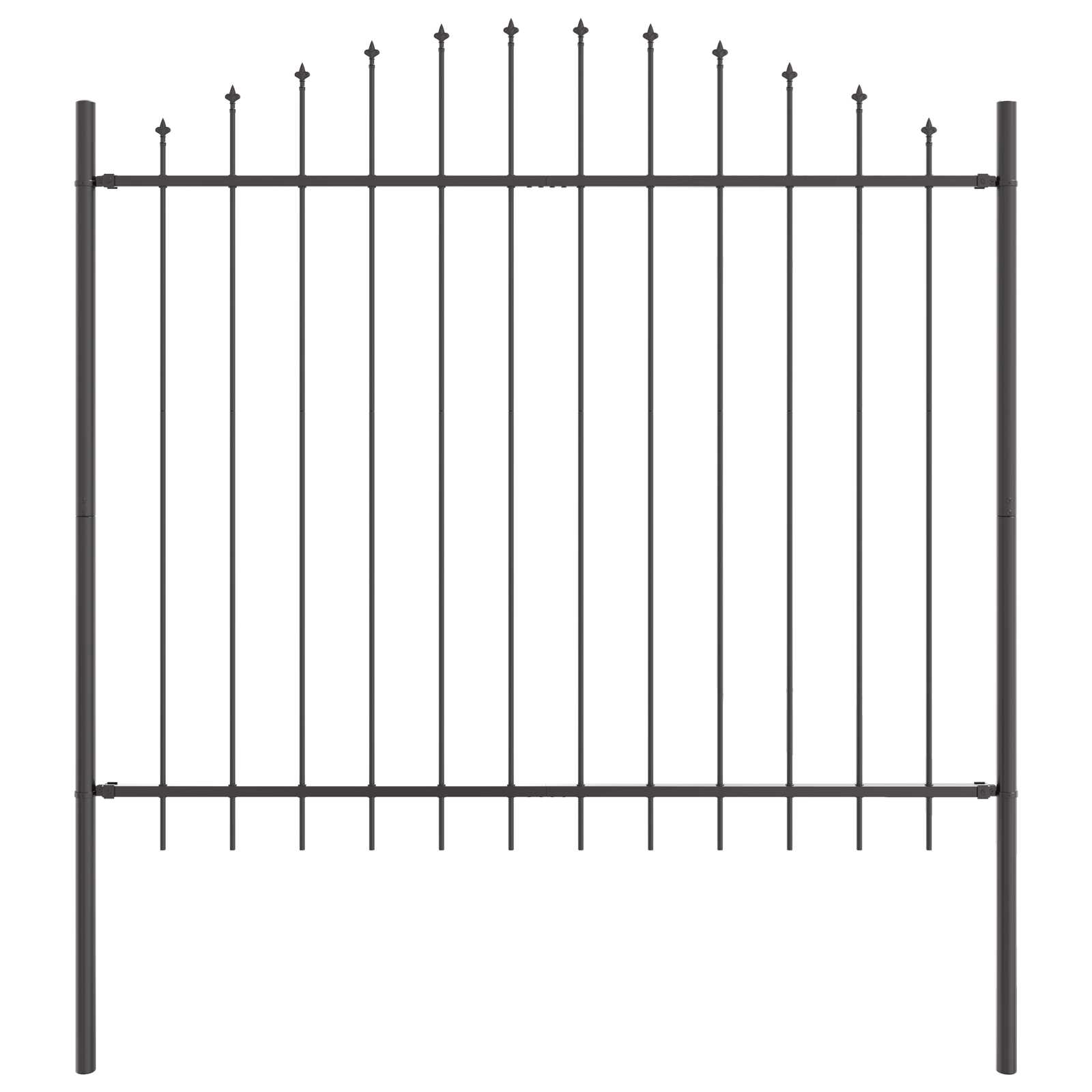 Gartenzaun Metall mit Spitzen