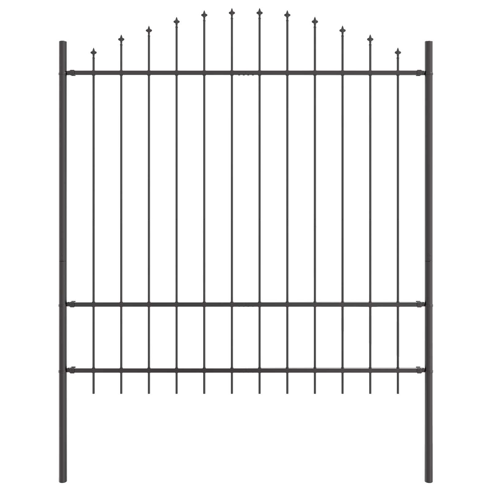 Gartenzaun Metall mit Spitzen