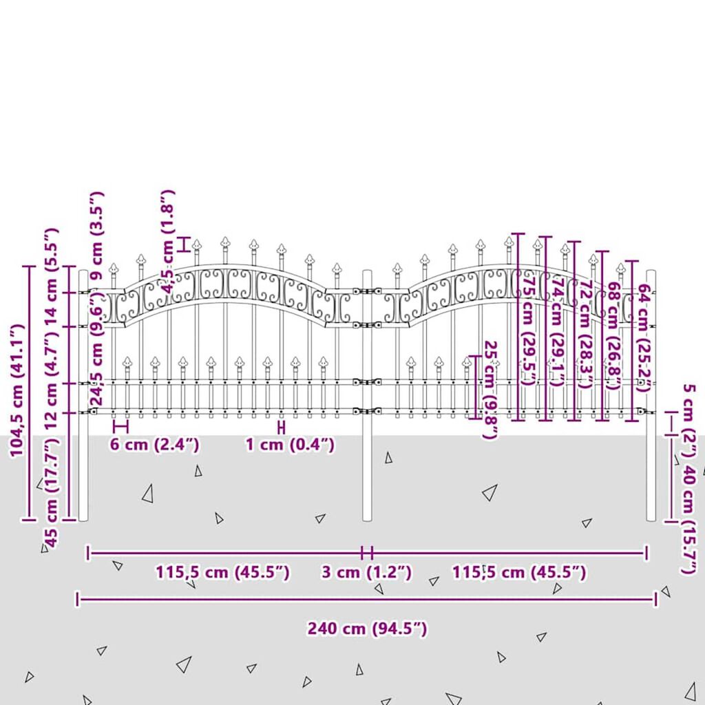 Gartenzaun Metall Vintage