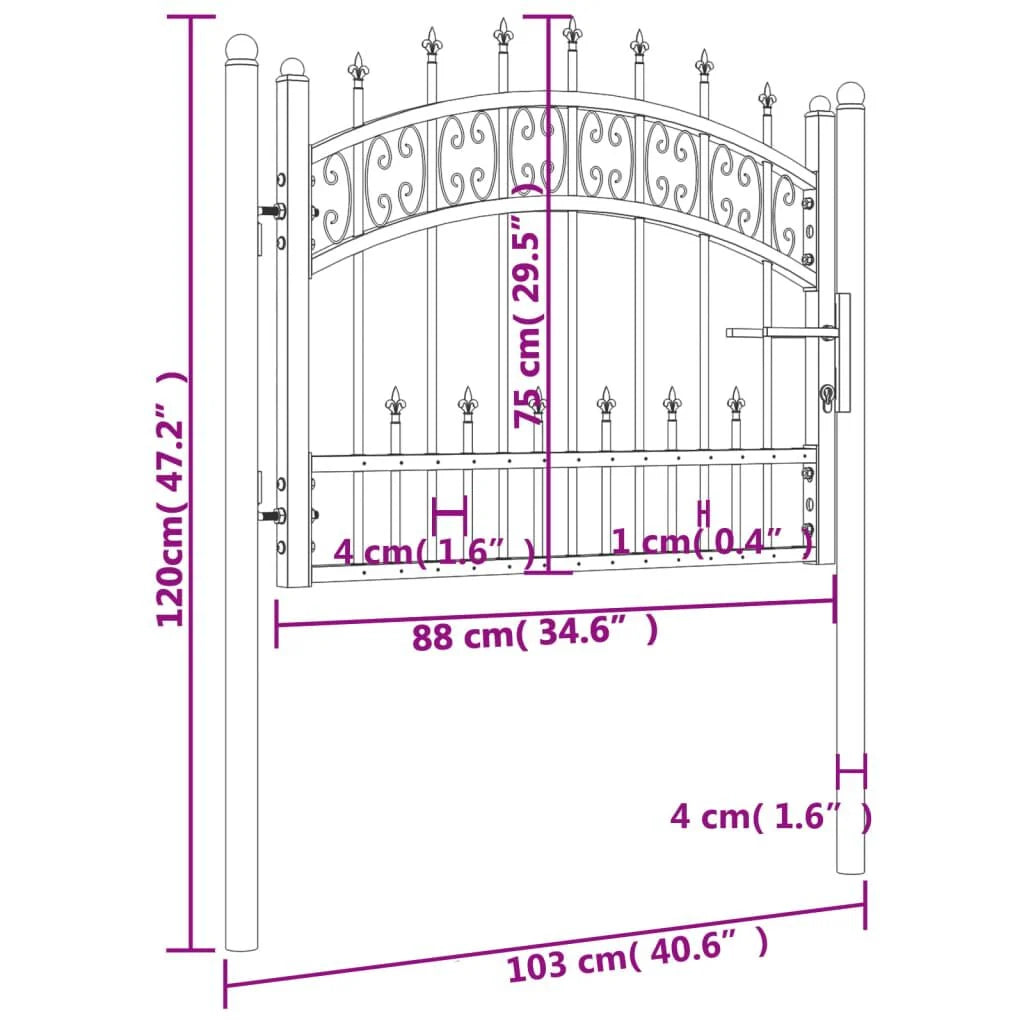 Gartentor 120 cm Hoch
