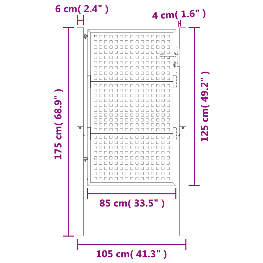 Gartentor 125 cm Hoch