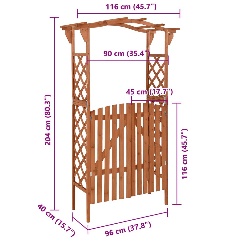 Gartentor Mit Bogen Holz