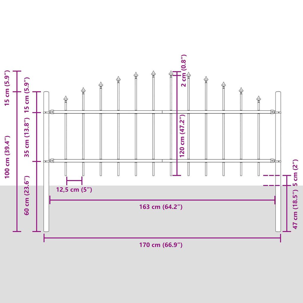 Gartenzaun Metall Weiß