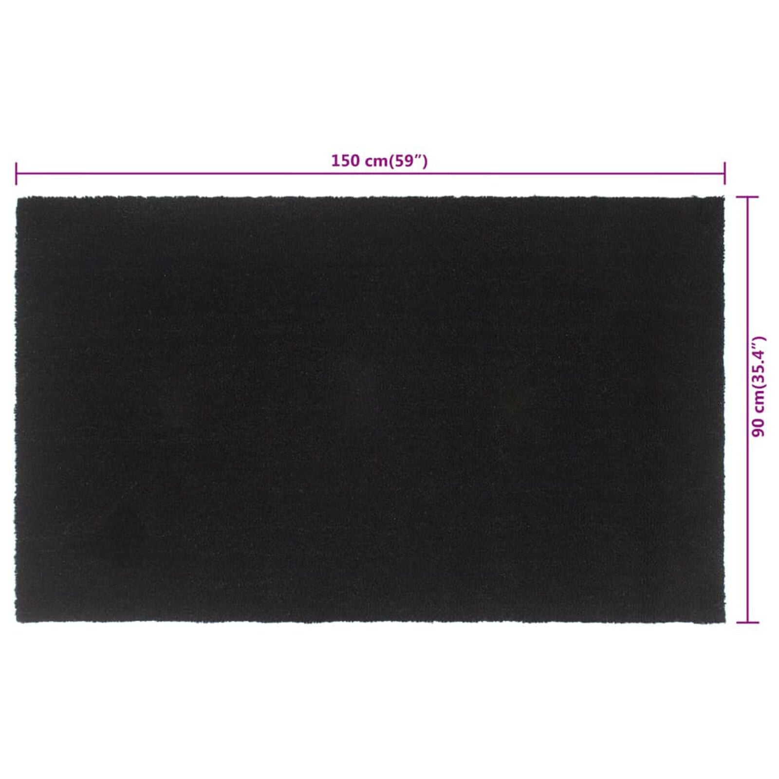 Fußmatte Kokos Schwarz