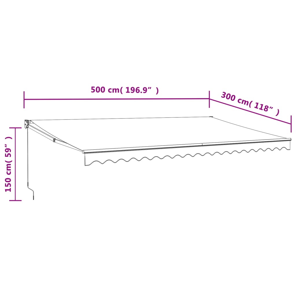Vordach 5 Meter Breit