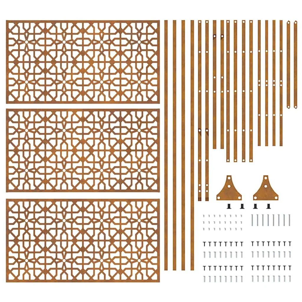 Sichtschutz Cortenstahl 180 cm